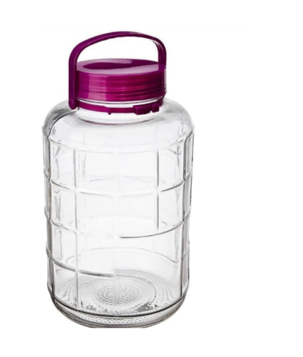 СТЪКЛЕН БУРКАН С ВИНТ, КАНЕЛКА И ДРЪЖКА